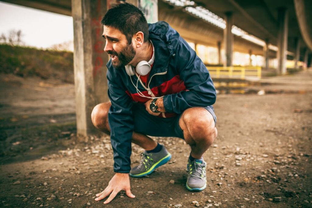 Coureur essouflé